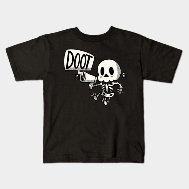 DOOT Skeleton Kids T-Shirt by TechraNova